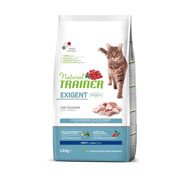 PRODOTTO NON PIU' IN COMMERCIO TRAINER GATTO NATURAL ADULTO EXIGENT TACCHINO 1,5 KG