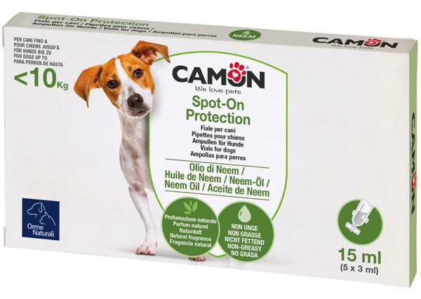 CAMON CANE SPOT-ON PROTECTION FIALE OLIO DI NEEM CF. (5x3 ML) <10 KG