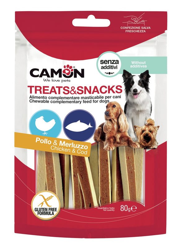 CAMON CANE SNACK SANDWICH STICK POLLO & MERLUZZO 80 GR