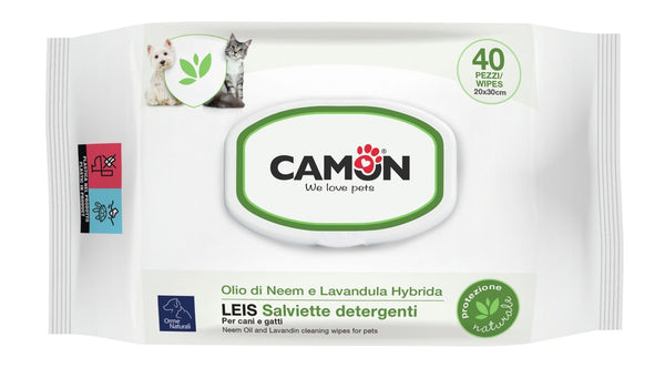 CAMON SALVIETTE DETERGENTI LEIS 40 PZ OLIO DI NEEM & LAVANDA HYBRIDA
