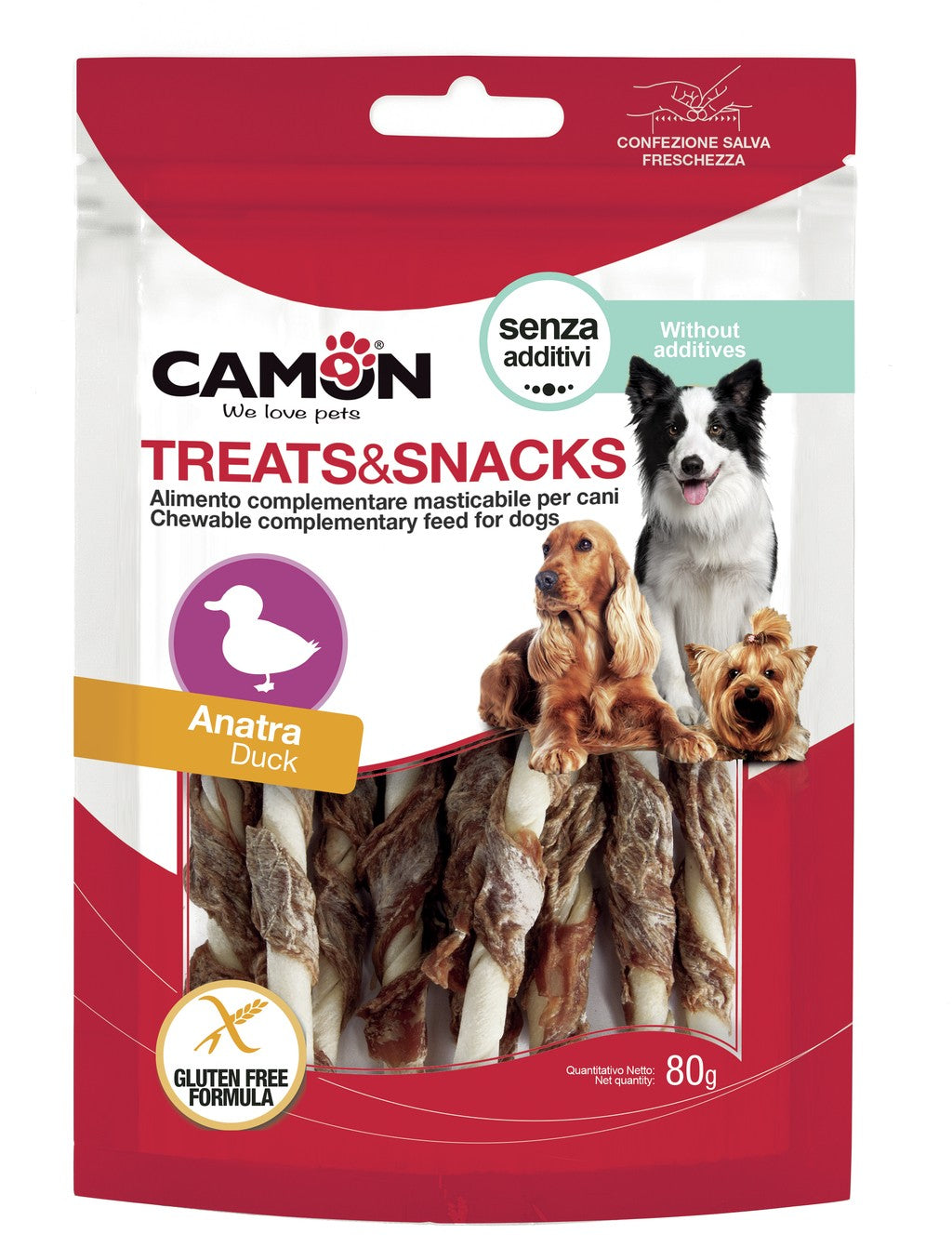 CAMON CANE SNACK OSSI ARROTOLATI CON ANATRA 80 GR