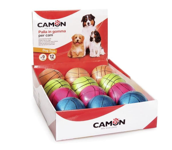 CAMON CANE GIOCO PALLA DA BASKET 9 CM (colori assortiti)