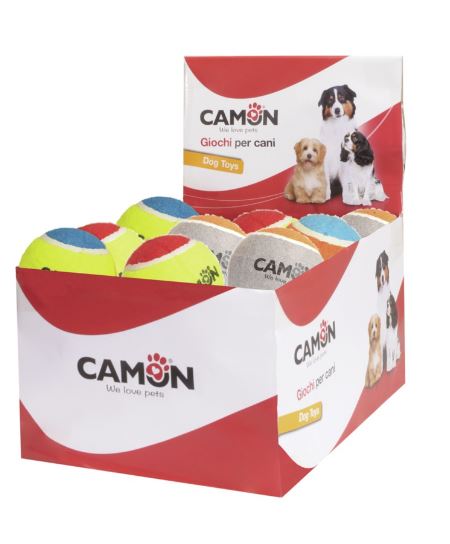CAMON CANE GIOCO PALLA DA TENNIS IN GOMMA RIMBALZANTE 7,2 CM (colori assortiti)
