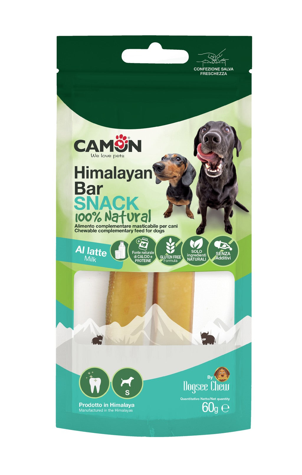 CAMON CANE SNACK BARRETTA AL LATTE DELL'HIMALAYA TG. M 100 GR