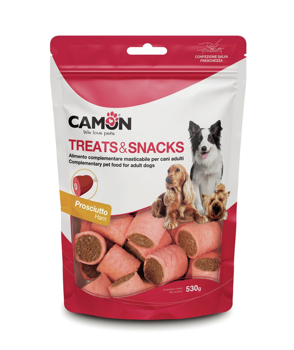 CAMON CANE SNACK BISCOTTO ROLLOS AL PROSCIUTTO 530 GR