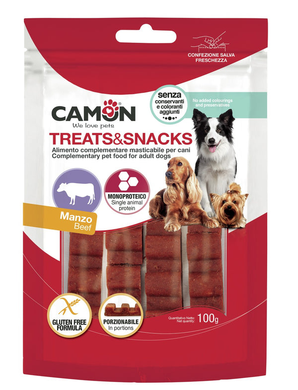 CAMON CANE SNACK BARRETTA DI MANZO PORZIONABILE CF. (4 PZ) 100 GR