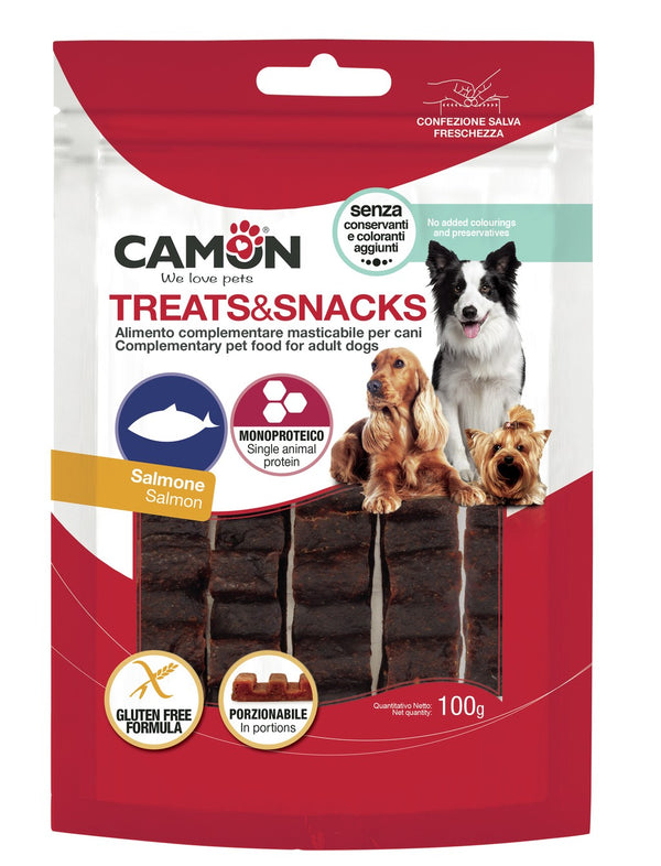 CAMON CANE SNACK BARRETTA DI SALMONE PORZIONABILE CF. (4 PZ) 100 GR