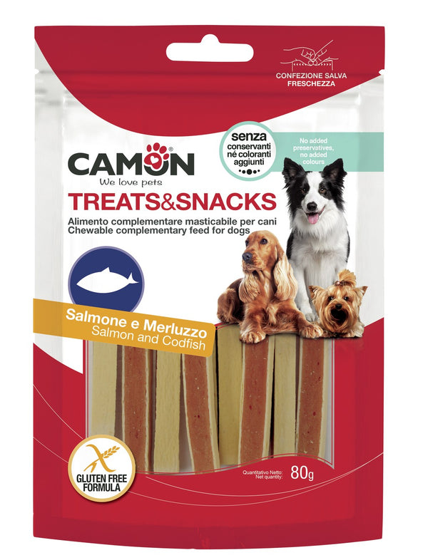 CAMON CANE SNACK SANDWICH STICK SALMONE & MERLUZZO 80 GR