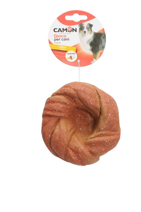 CAMON CANE GIOCO IN LATTICE "BAKERY" CON SQUEAKER ROSETTA 10 CM