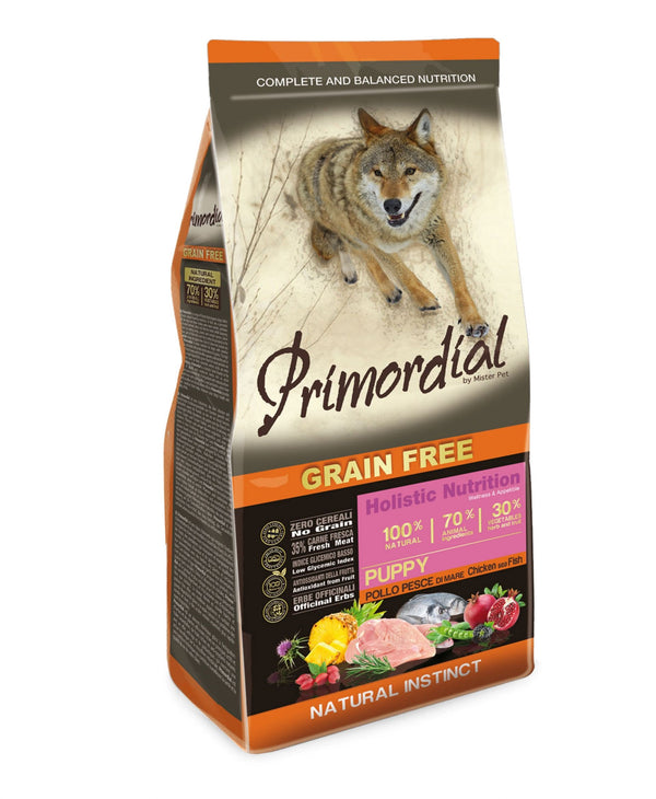 PRIMORDIAL CANE PUPPY ALL BREEDS POLLO & PESCE DI MARE 12 KG