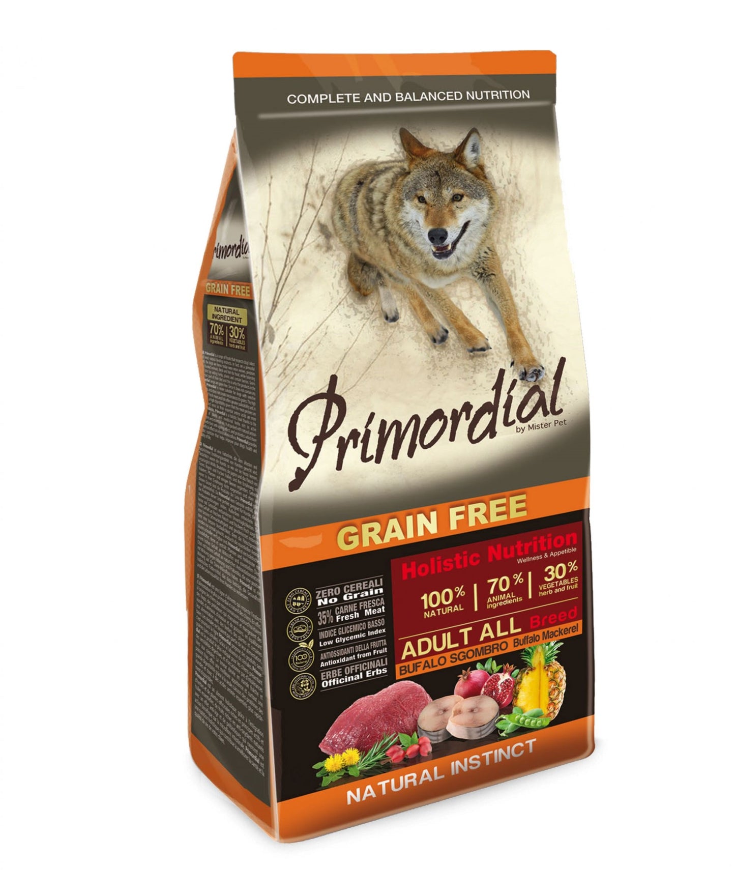 PRIMORDIAL CANE ADULTO ALL BREEDS BUFALO & SGOMBRO 12 KG