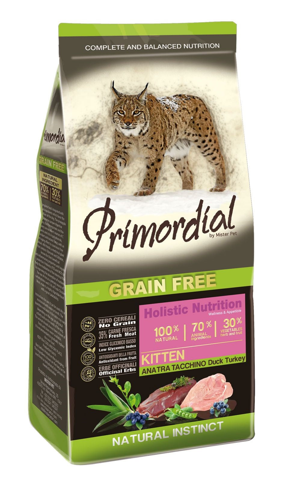 Primordial Gatto Kitten Anatra & Tacchino 2 KG