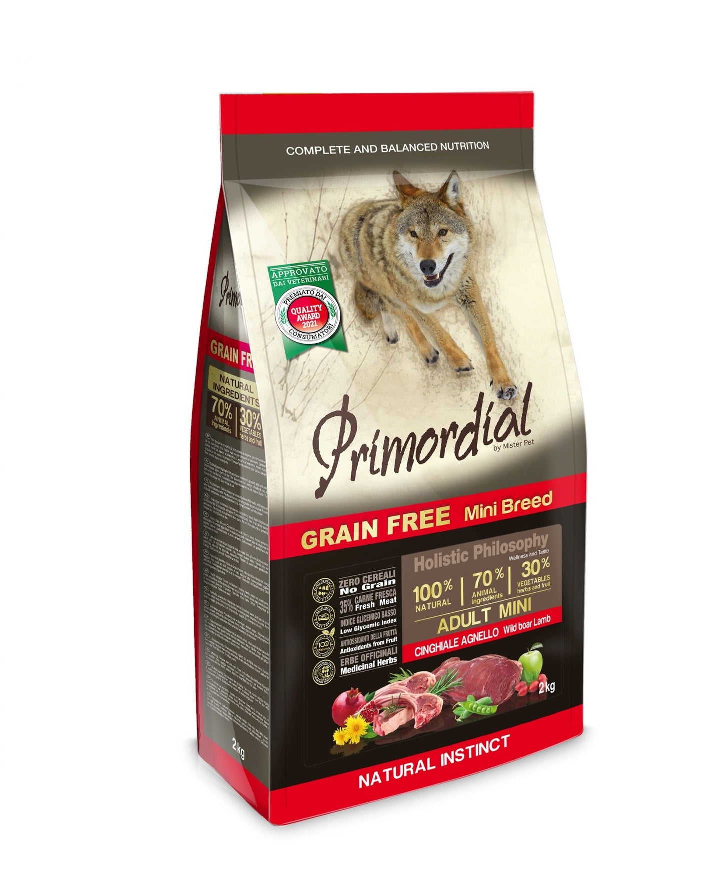 PRIMORDIAL CANE ADULTO MINI CINGHIALE & AGNELLO 6 KG