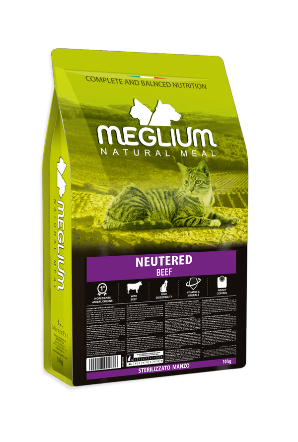 MEGLIUM GATTO ADULTO NEUTERED MANZO 10 KG