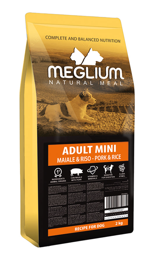 MEGLIUM CANE ADULTO MINI MAIALE & RISO 2 KG