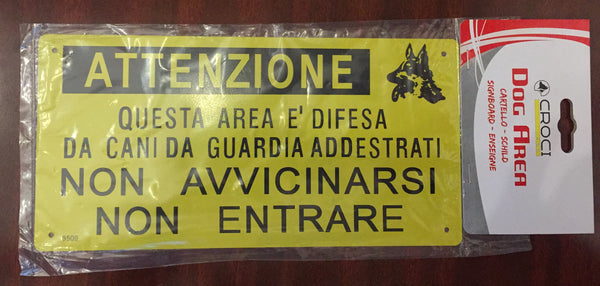 CARTELLO AREA DIFESA CANI
