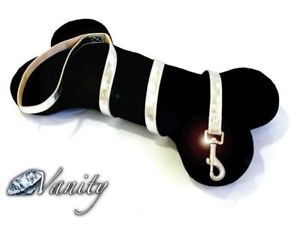 GUINZAGLIO SIMILPELLE ROYAL 120 CMx15MM ARGENTO
