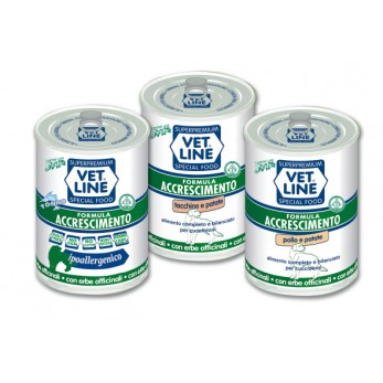 VETLINE CANE ACCRESCIMENTO TACCHINO&PATATE 400 GR