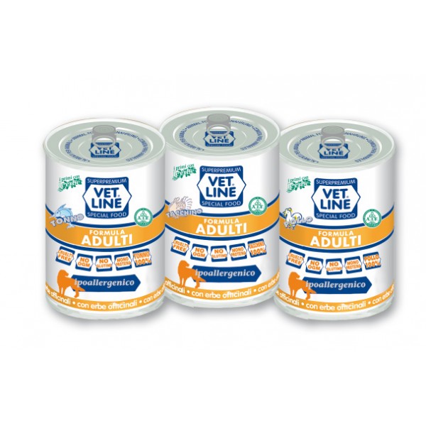 VETLINE CANE ADULTO TONNO & PATATE 400 GR