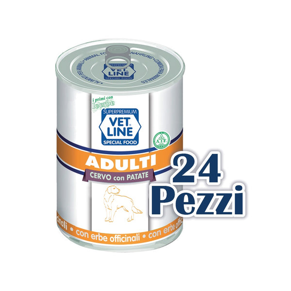 VETLINE CANE ADULTO CERVO & PATATE 400 GR