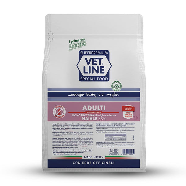 VETLINE CANE ADULTO MINI MAIALE 800 GR