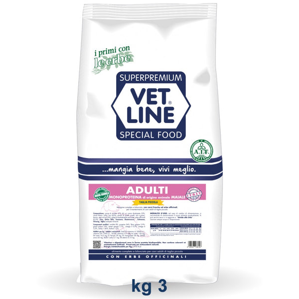 VETLINE CANE ADULTO MINI MAIALE 3 KG