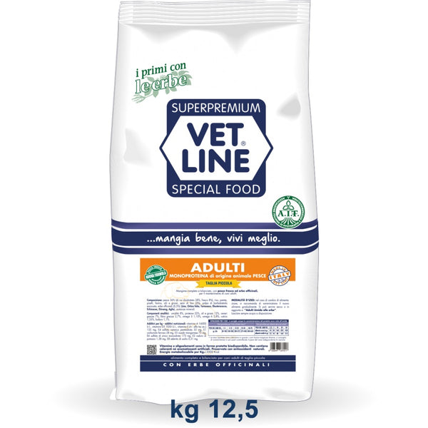 VETLINE CANE ADULTO MINI PESCE 12,5 KG