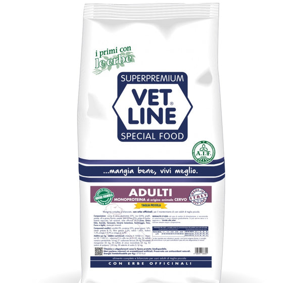 VETLINE CANE ADULTO MINI CERVO 12,5 KG