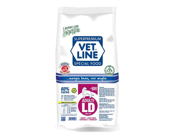 VETLINE CANE ADULTO LD MONOPROTEICO AGNELLO 3 KG