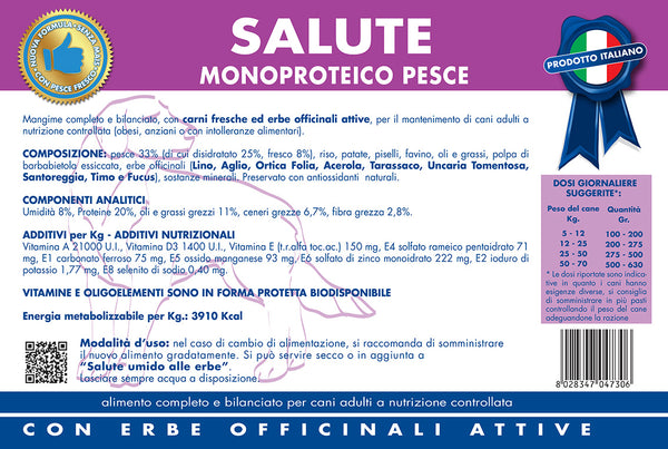 VETLINE CANE SALUTE MONOPROTEICO PESCE 3 KG