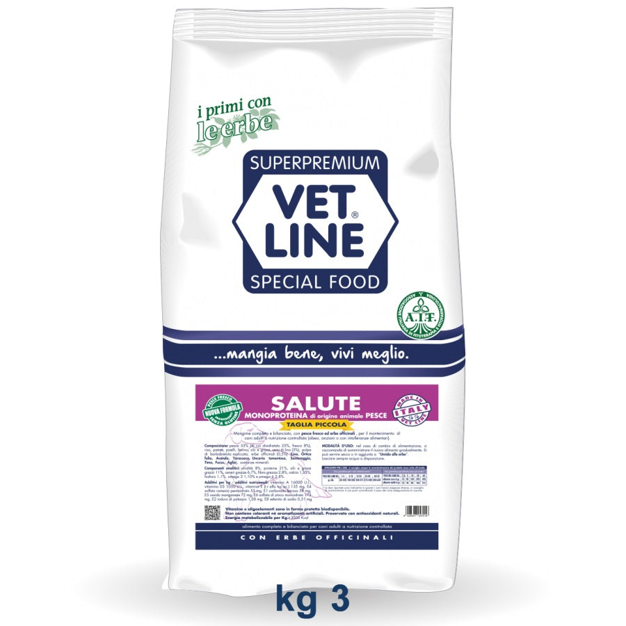 VETLINE CANE SALUTE MINI PESCE 3 KG