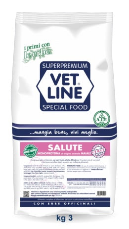 VETLINE CANE SALUTE MONOPROTEICO MAIALE 3 KG