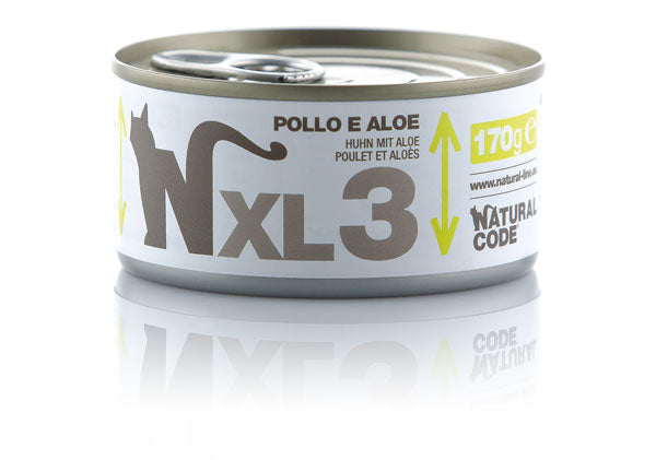 Natural Code Gatto Lattina XL (03) Adulto Pollo & Aloe 170 g