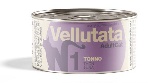 NATURAL CODE GATTO LATTINA (V1) VELLUTATA ADULTO TONNO 85 GR