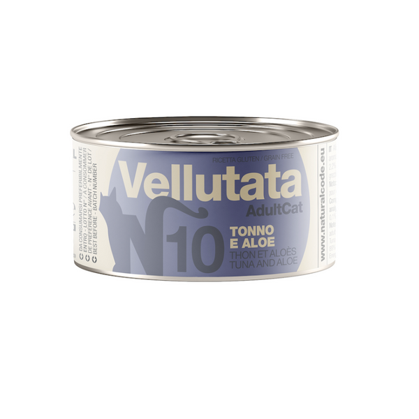 NATURAL CODE GATTO LATTINA (V10) VELLUTATA TONNO & ALOE 85 GR