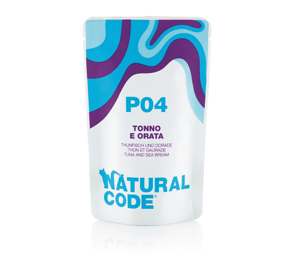 NATURAL CODE GATTO BUSTA (P04) ADULTO TONNO & ORATA 70 GR