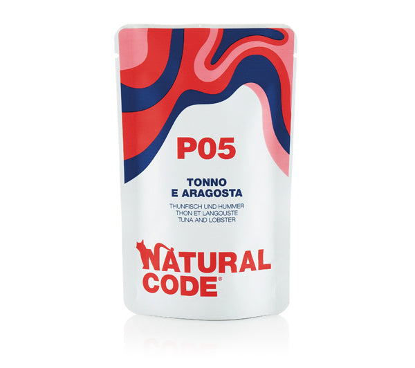 NATURAL CODE GATTO BUSTA (P05) ADULTO TONNO & ARAGOSTA 70 GR