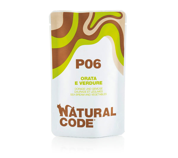 NATURAL CODE GATTO BUSTA (P06) ADULTO ORATA & VERDURE 70 GR
