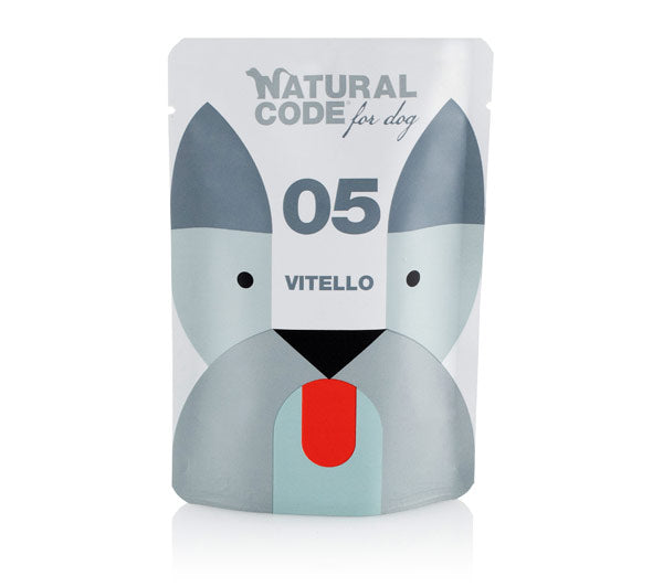 NATURAL CODE CANE BUSTA (P05) ADULTO VITELLO 100 GR