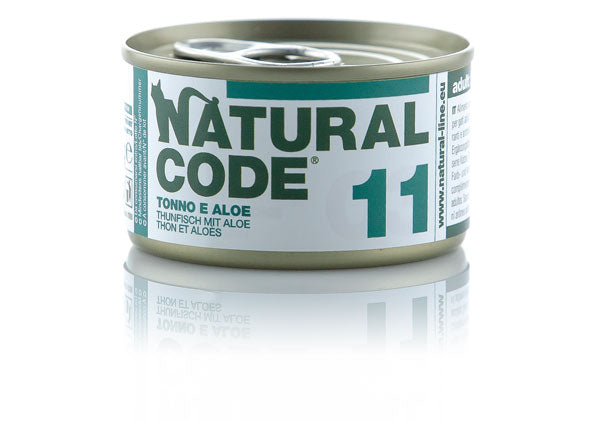 NATURAL CODE GATTO LATTINA (11) ADULTO TONNO & ALOE 85 GR