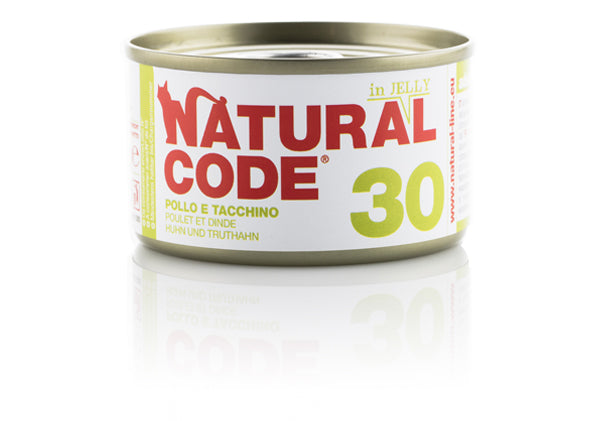 NATURAL CODE GATTO LATTINA (30) ADULTO POLLO & TACCHINO 85 GR