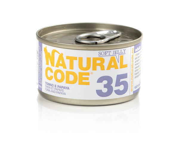NATURAL CODE GATTO LATTINA (35) ADULTO TONNO & PAPAYA 85 GR