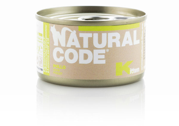 NATURAL CODE GATTO LATTINA KITTEN POLLO 85 GR