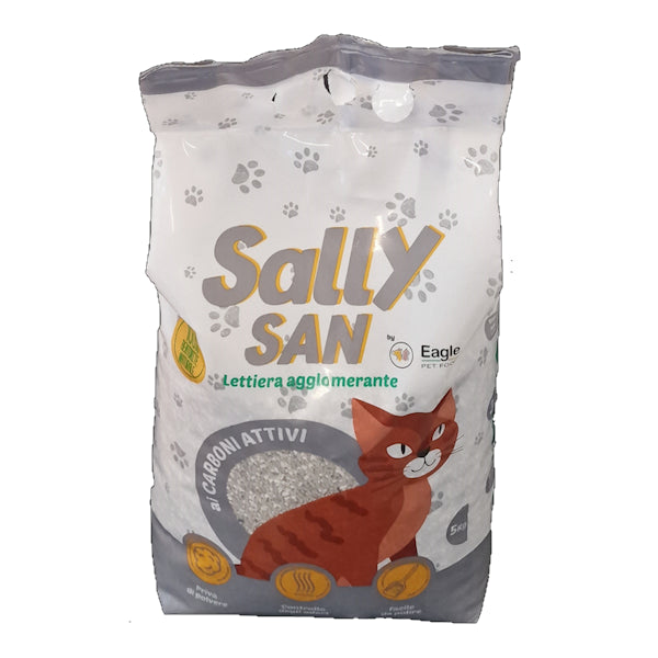 SALLY SAN GATTO LETTIERA AGGLOMERANTE CARBONI ATTIVI 5 KG