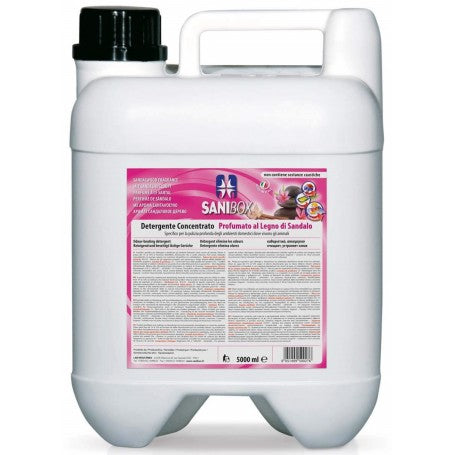 PET PROFESSIONAL SANIBOX TANICA DETERGENTE CONCENTRATO SANDALO 5 LT