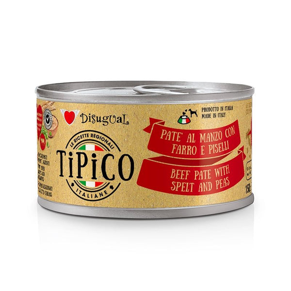 DISUGUAL CANE TIPICO ADULTO MANZO, FARRO & PISELLI LATTINA 150 GR