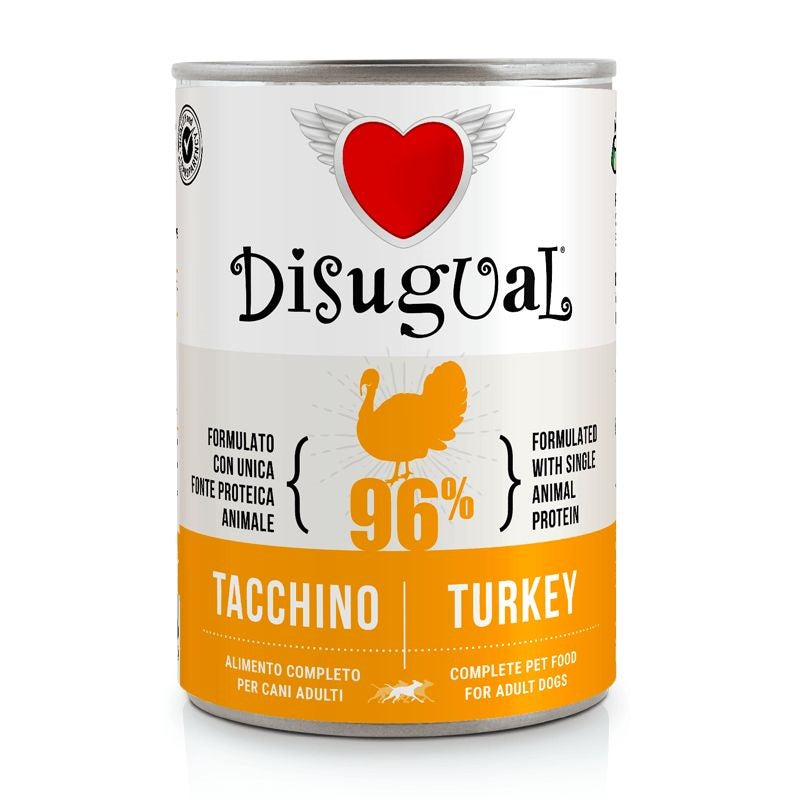 Disugual Cane Adulto Monoproteico Tacchino Lattina 400 g