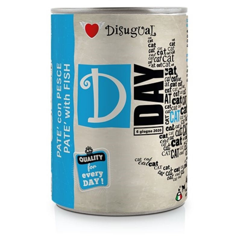 Disugual Gatto D-DAY Adulto Pesce Lattina 400 g