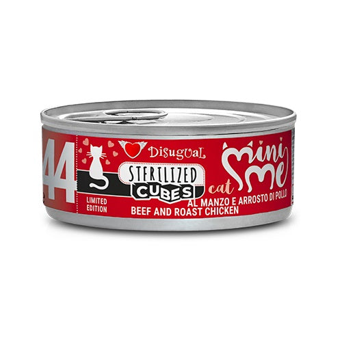DISUGUAL GATTO MINIME CUBES (44) ADULTO STERILIZZATO MANZO & ARROSTO DI POLLO LATTINA 85 GR