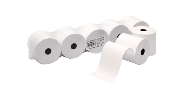 CARTA IN ROTOLO PURA CELLULOSA PER CALCOLATRICI 57 MM x 65 MM BIANCO CF. (5 ROTOLI)